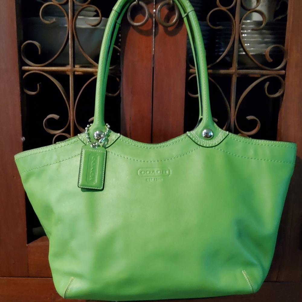 Coach Palm Green Bleeker Tote Bag